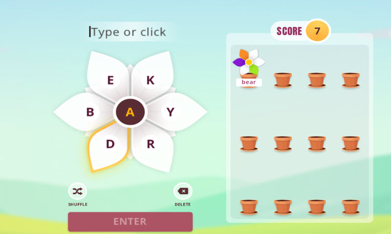 blossom word game screenshot